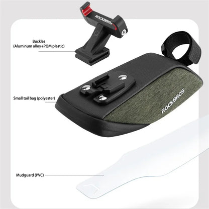 ROCKBROS C53 Bike Saddle Bag Cycling Bicycle Tail Storage Bag with Mudguard