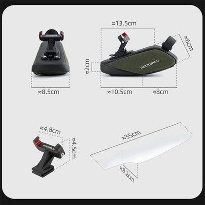 ROCKBROS C53 Bike Saddle Bag Cycling Bicycle Tail Storage Bag with Mudguard