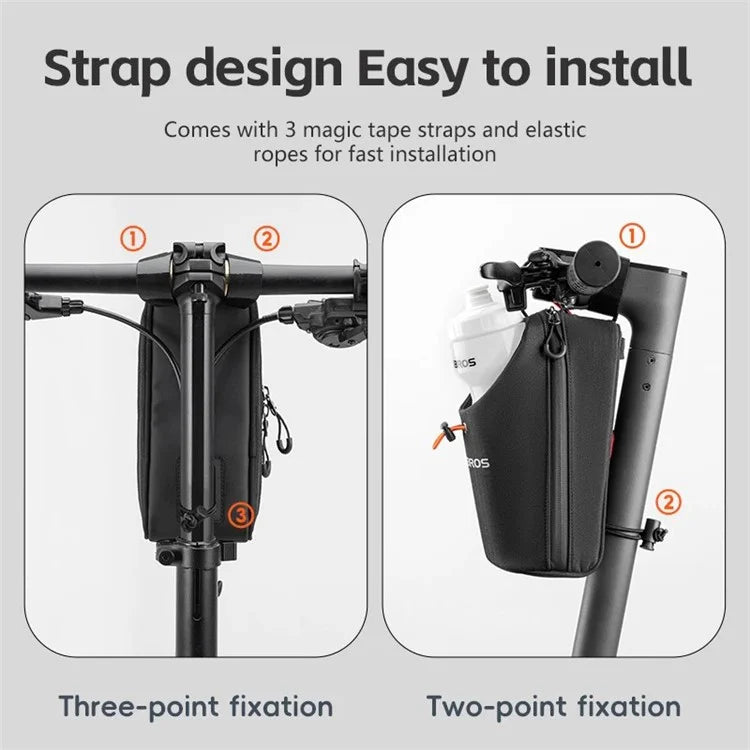 ROCKBROS P002 Bike Front Water Bottle Bag for Folding Bike / Skateboard / Mountain Bike