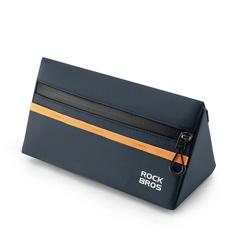 ROCKBROS 1.3L Triangle Bicycle Front Beam Bag Polyester Storage Pouch for Bike