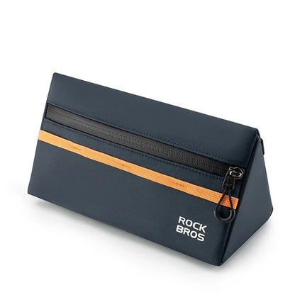 ROCKBROS 1.3L Triangle Bicycle Front Beam Bag Polyester Storage Pouch for Bike