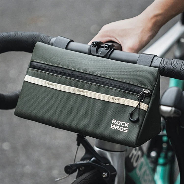 ROCKBROS 1.3L Triangle Bicycle Front Beam Bag Polyester Storage Pouch for Bike