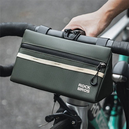 ROCKBROS 1.3L Triangle Bicycle Front Beam Bag Polyester Storage Pouch for Bike