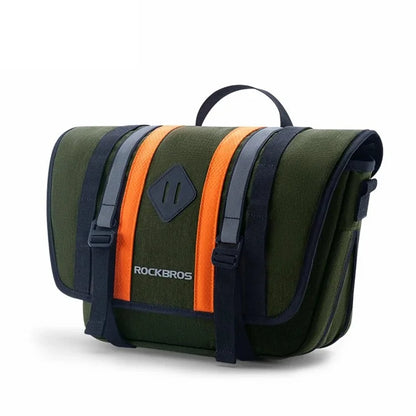 ROCKBROS W004 4L Expandable Capacity Reflective Bike Front Bag with Shoulder Strap