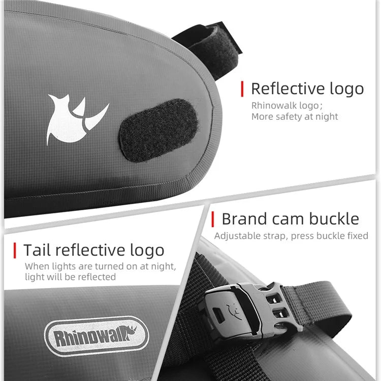 RHINOWALK TF552 4L Outdoor Bicycle Saddle Bag Waterproof MTB Road Bike Tail Bag