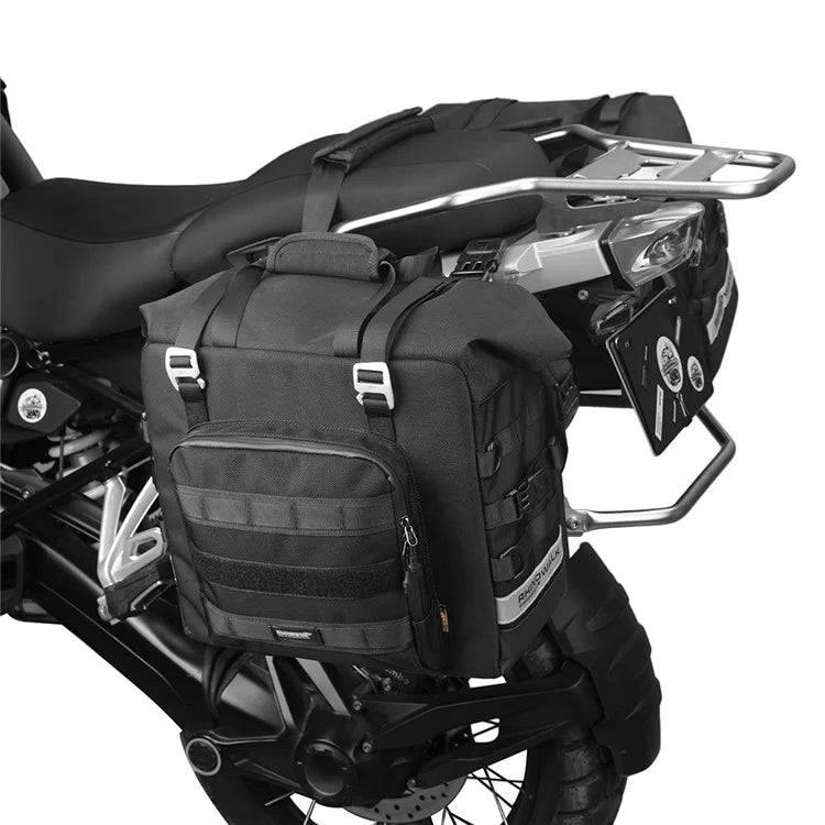 RHINOWALK MTR2050 25L-50L Quick Released Motorcycle Side Bag Waterproof Polyester Motorbike Pack