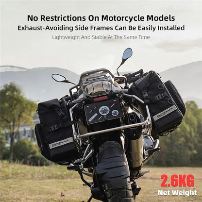 RHINOWALK MTR2050 25L-50L Quick Released Motorcycle Side Bag Waterproof Polyester Motorbike Pack