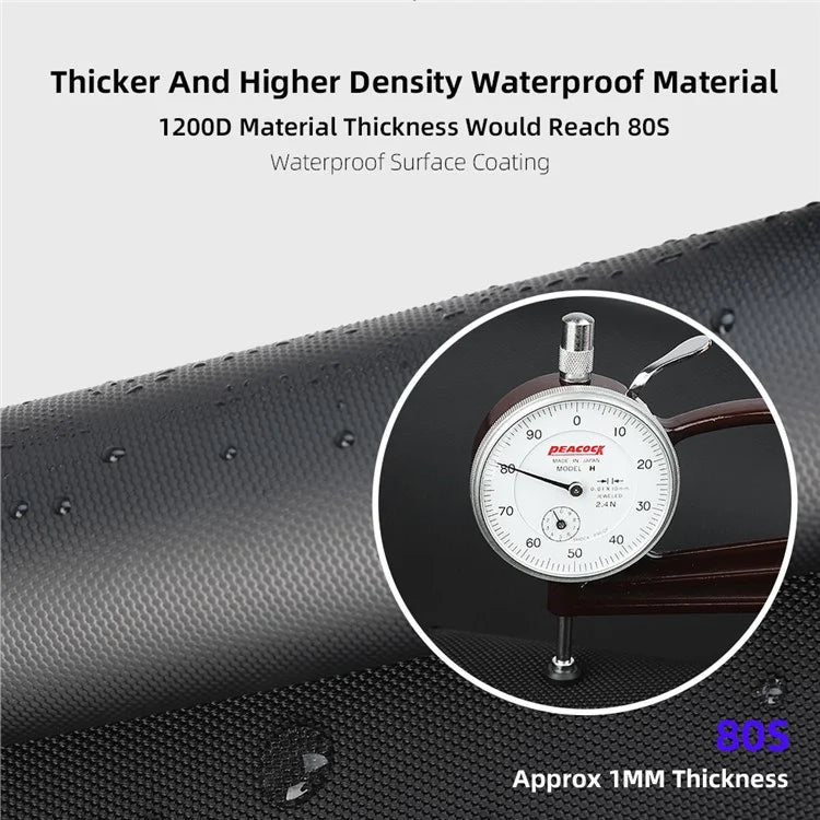 RHINOWALK MTR2050 25L-50L Quick Released Motorcycle Side Bag Waterproof Polyester Motorbike Pack