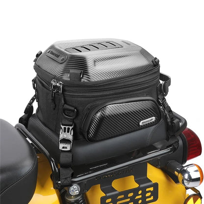 RHINOWALK MTR4001 Expandable Motorcycle Hard Shell Tail Bag Motocross Trunk Tail Bag