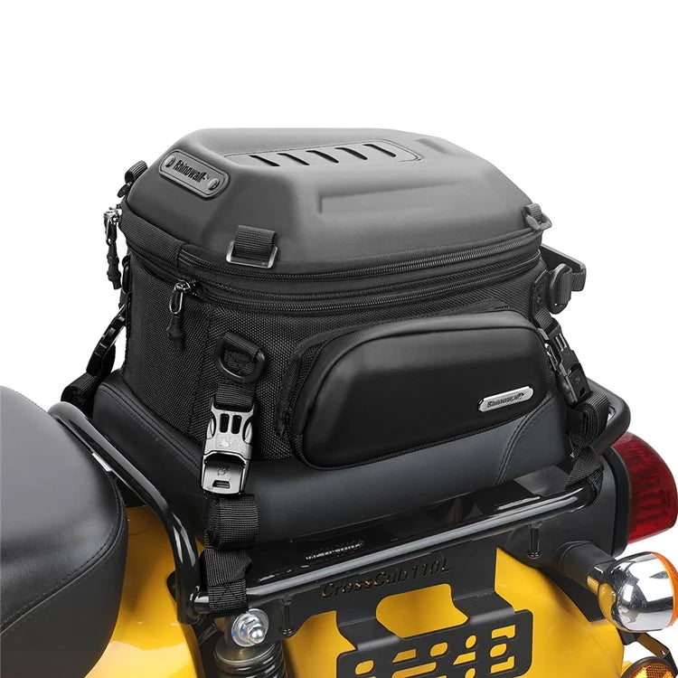 RHINOWALK MTR4001 Expandable Motorcycle Hard Shell Tail Bag Motocross Trunk Tail Bag