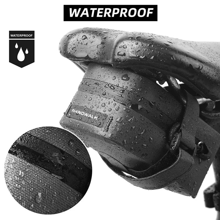 RHINOWALK RK5200 600D Polyester TPU Bike Saddle Bag Waterproof Bicycle Tail Storage Bag