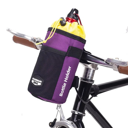 RZAHUAHU YA468 Polyester Bike Handlebar Bag Thermal Water Bottle Holder Pouch for Baby Stroller