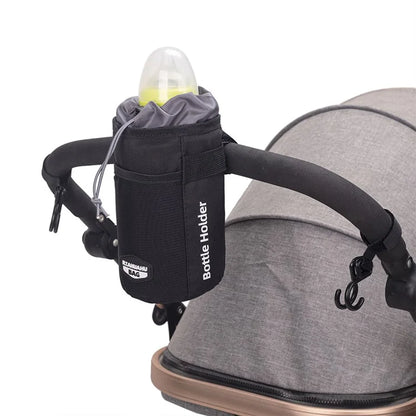 RZAHUAHU YA468 Polyester Bike Handlebar Bag Thermal Water Bottle Holder Pouch for Baby Stroller