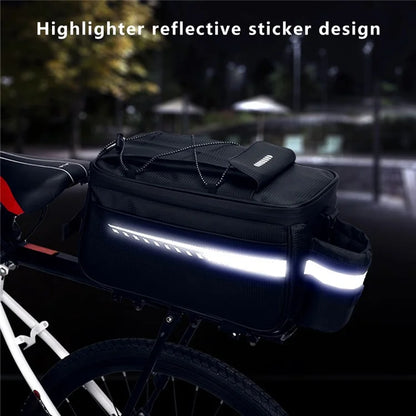 RZAHUAHU YA415 PU Leather Bike Trunk Bag MTB Rack Bag Sling Bag Handbag Shoulder Bag