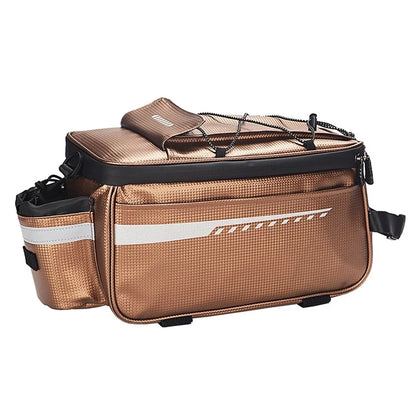 RZAHUAHU YA415 PU Leather Bike Trunk Bag MTB Rack Bag Sling Bag Handbag Shoulder Bag