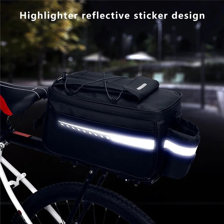 RZAHUAHU YA415 PU Leather Bike Trunk Bag MTB Rack Bag Sling Bag Handbag Shoulder Bag