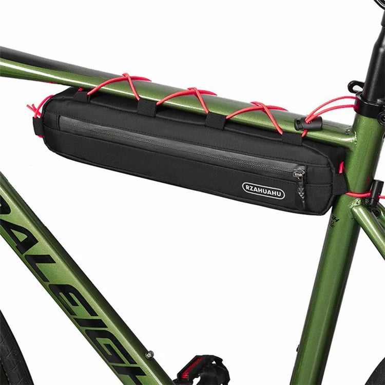 RZAHUAHU 582 Nylon Bike Triangle Tube Bag Front Beam Pouch for Cycling, Size: S