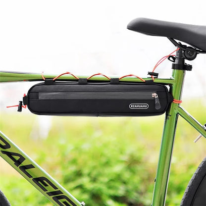 RZAHUAHU 582 Nylon Bike Triangle Tube Bag Front Beam Pouch for Cycling, Size: S