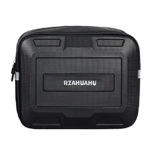 RZAHUAHU 9L Electric Bicycle PVC Leather Rear Bag Hard Shell Storage Bag, Size L