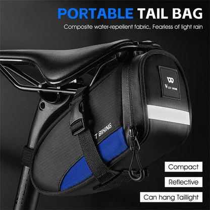 WEST BIKING YP0707363 Outdoor Bicycle Tail Bag 1.2L Waterproof Bicycle Saddle Bag