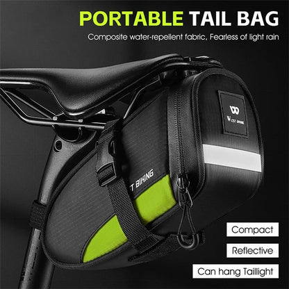 WEST BIKING YP0707363 Outdoor Bicycle Tail Bag 1.2L Waterproof Bicycle Saddle Bag