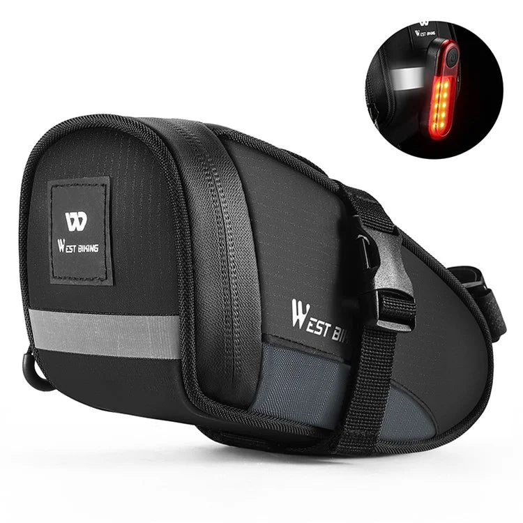 WEST BIKING YP0707363 Outdoor Bicycle Tail Bag 1.2L Waterproof Bicycle Saddle Bag