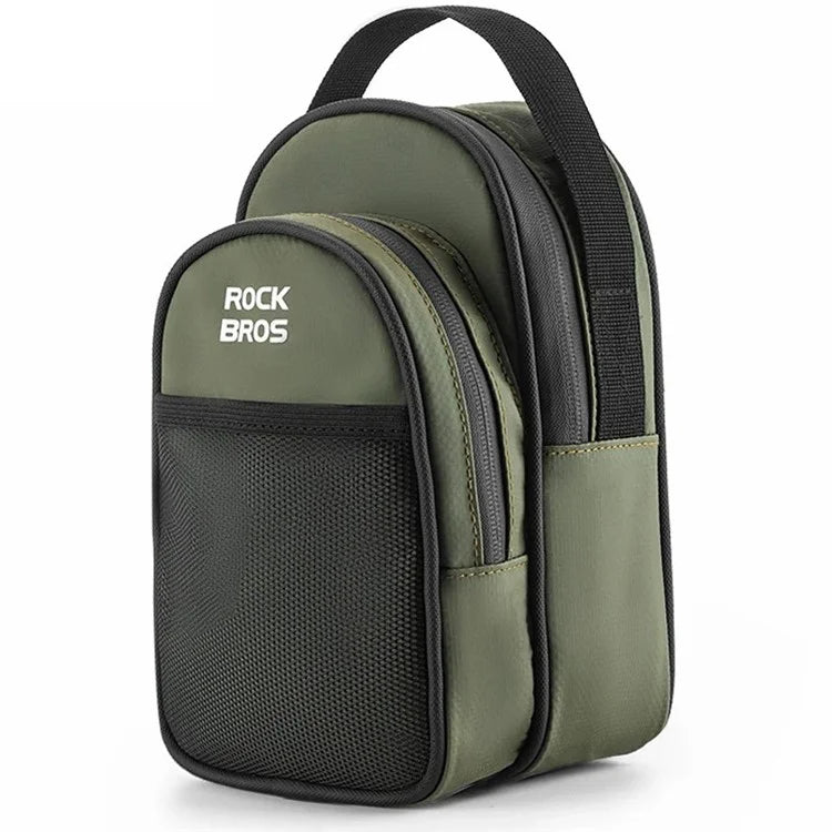 ROCKBROS W014 For Brompton Folding Bicycle Front Bag PVC Coated Mesh Fabric Storage Bag