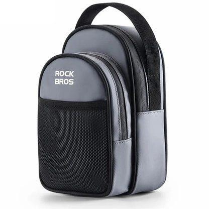 ROCKBROS W014 For Brompton Folding Bicycle Front Bag PVC Coated Mesh Fabric Storage Bag