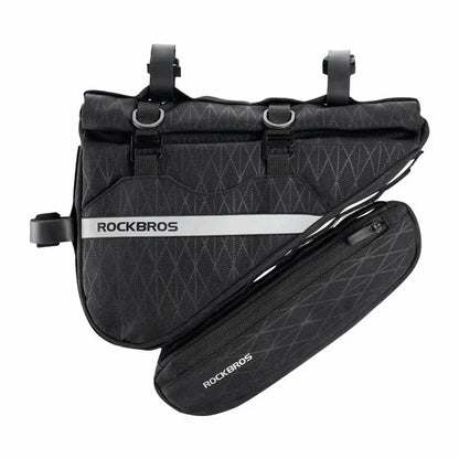 ROCKBROS 070 2-in-1 Bicycle Front Handlebar Bag Polyester Top Tub Triangle Bag
