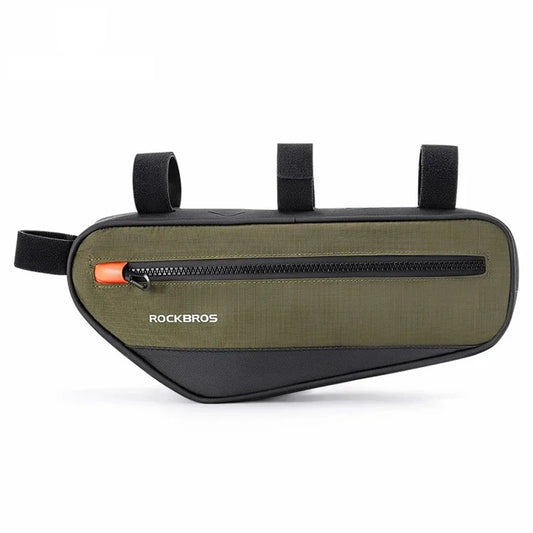 ROCKBROS 066 1.7L Cycling Reflective Polyester+PU Triangle Bicycle Top Tube Bag