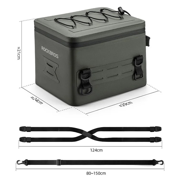 ROCKBROS AS-125 Waterproof Motorcycle Rear Storage Bag Motorbike Tail Rack Pannier Pack