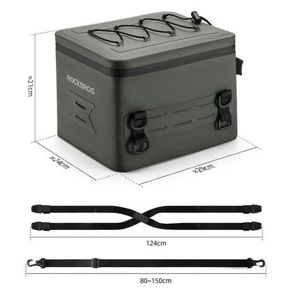 ROCKBROS AS-125 Waterproof Motorcycle Rear Storage Bag Motorbike Tail Rack Pannier Pack