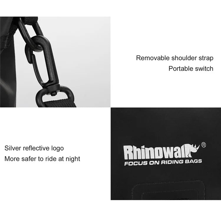 RHINOWALK F80 3.5L Motorcycle Bag Waterproof Storage Pouch with Shoulder Strap