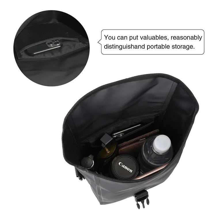 RHINOWALK F80 3.5L Motorcycle Bag Waterproof Storage Pouch with Shoulder Strap