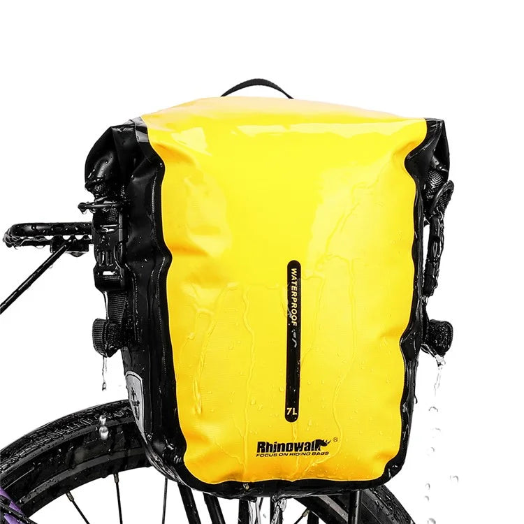 RHINOWALK RK6202 7L Bike Bag PVC+Mesh Cloth Bicycle Rear Seat Bag Saddle Bag