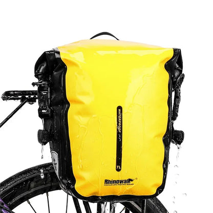 RHINOWALK RK6202 7L Bike Bag PVC+Mesh Cloth Bicycle Rear Seat Bag Saddle Bag