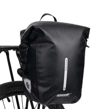 RHINOWALK RK6202 7L Bike Bag PVC+Mesh Cloth Bicycle Rear Seat Bag Saddle Bag