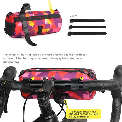 RHINOWALK RK9103 Bicycle Handlebar Bag 900D Polyester Bike Front Tube Bag