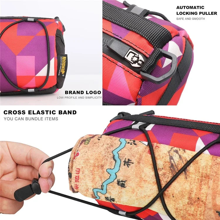 RHINOWALK RK9103 Bicycle Handlebar Bag 900D Polyester Bike Front Tube Bag