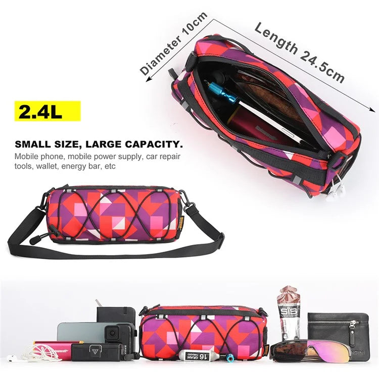 RHINOWALK RK9103 Bicycle Handlebar Bag 900D Polyester Bike Front Tube Bag