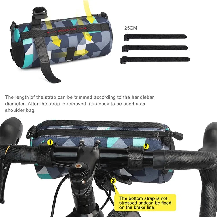 RHINOWALK RK9103 Bicycle Handlebar Bag 900D Polyester Bike Front Tube Bag