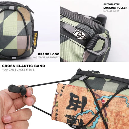RHINOWALK RK9103 Bicycle Handlebar Bag 900D Polyester Bike Front Tube Bag
