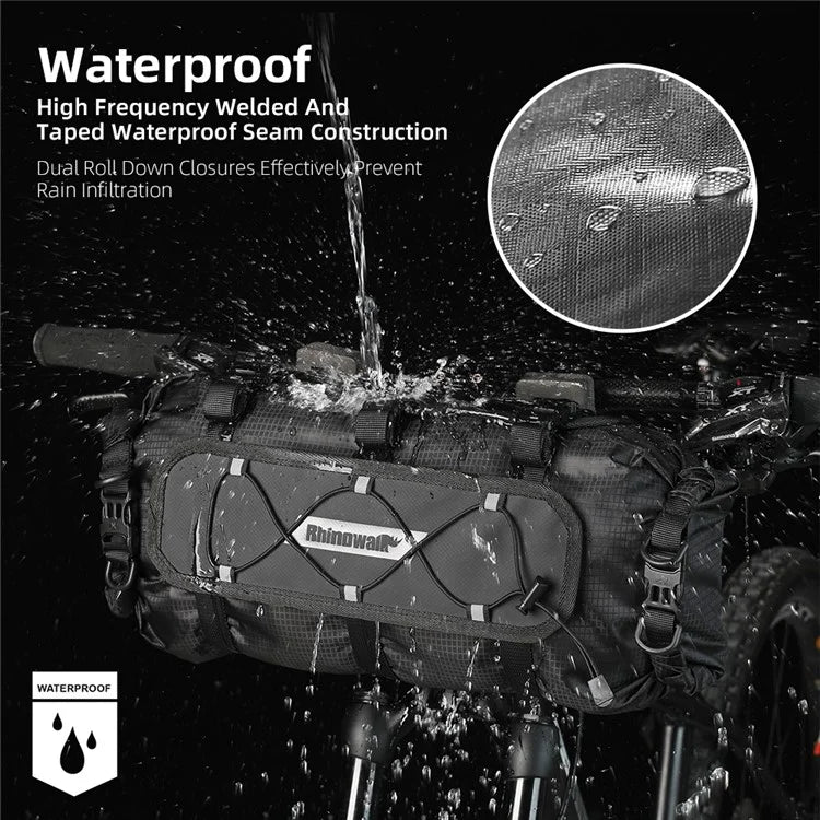 RHINOWALK RK9300 Waterproof Bike Handlebar Tube Bag Crossbody Bag Cycling Pouch