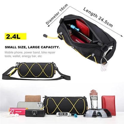 RHINOWALK RK9103 Bicycle Handlebar Front Hanging Bag Bike Front Storage Bag+Yellow