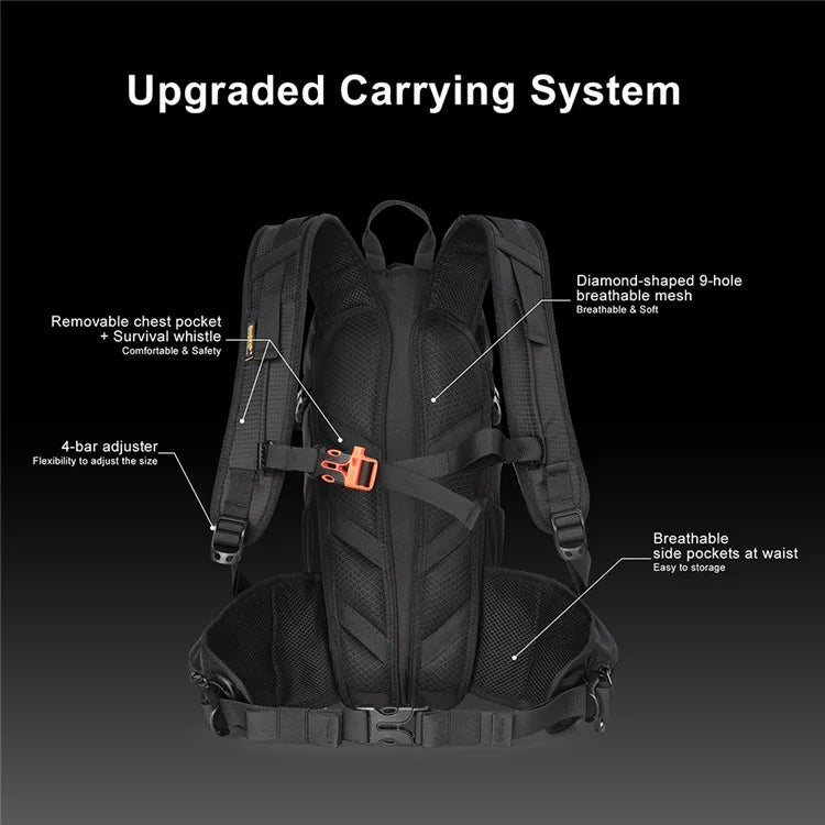 RHINOWALK RK8202 12L Hiking Backpack Breathable Travel Bag Camping Climbing Daypack