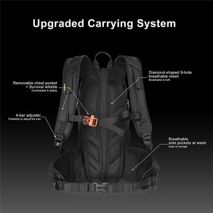 RHINOWALK RK8202 12L Hiking Backpack Breathable Travel Bag Camping Climbing Daypack