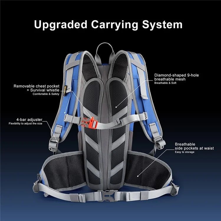 RHINOWALK RK8202 12L Hiking Backpack Breathable Travel Bag Camping Climbing Daypack