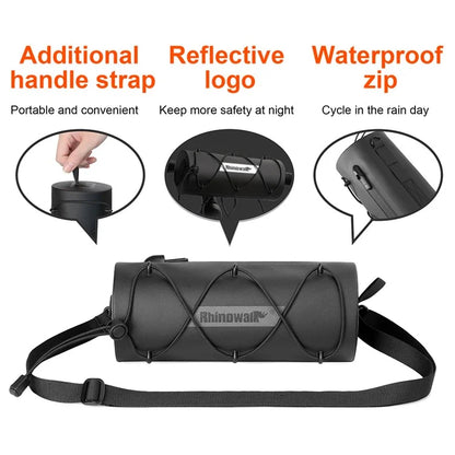 RHINOWALK RK9109 Polyester Crossbody Bag Bike Handlebar Tube Bag Cycling Pouch