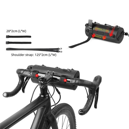 RHINOWALK RK9109 Polyester Crossbody Bag Bike Handlebar Tube Bag Cycling Pouch