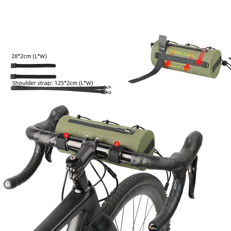 RHINOWALK RK9109 Polyester Crossbody Bag Bike Handlebar Tube Bag Cycling Pouch